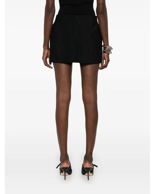 Mugler Getailleerde Mini-Rok in het Black
