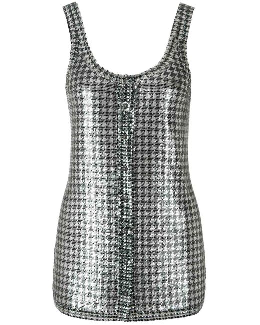 Rabanne Gray Metallic Tank Top