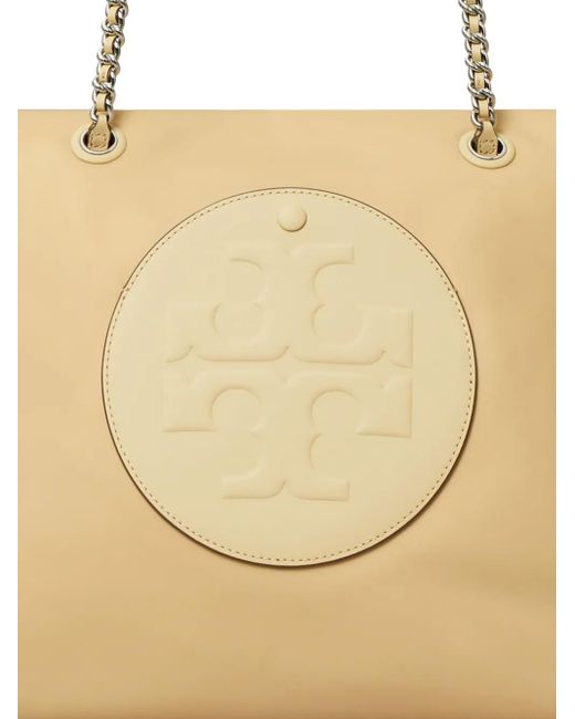 Tory Burch Ella チェーン ジップ ハンドバッグ Natural