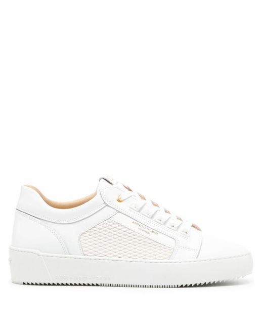 Android Homme White Leo Lace-up Leather Sneakers for men