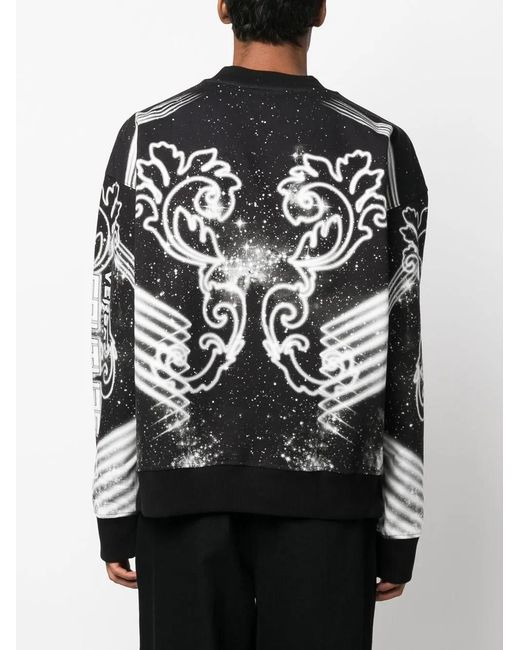 Versace Jeans Couture Black Space Couture Long-Sleeve Sweatshirt for men