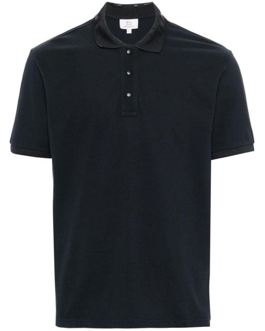 Woolrich Black Logo-print Cotton Polo Shirt for men