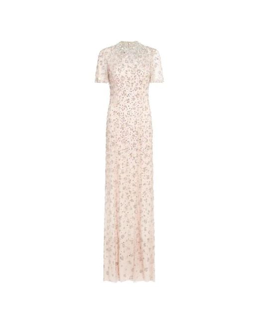Jenny Packham Pink Maxi Orchid Dress