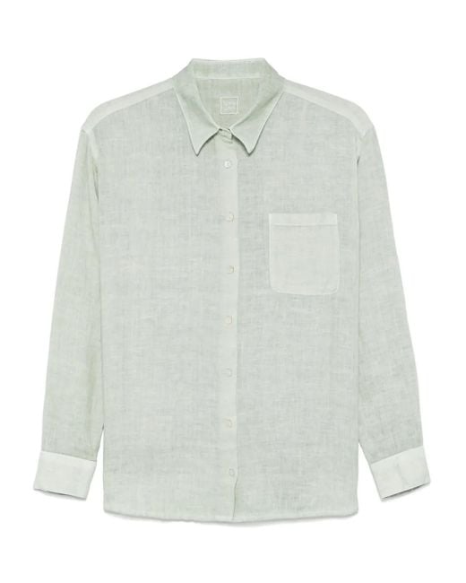 Camisa de lino 120% Lino de color White