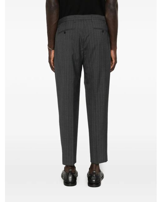 Briglia 1949 Gray Pantalon Plissé Portoblos À Fines Rayures for men