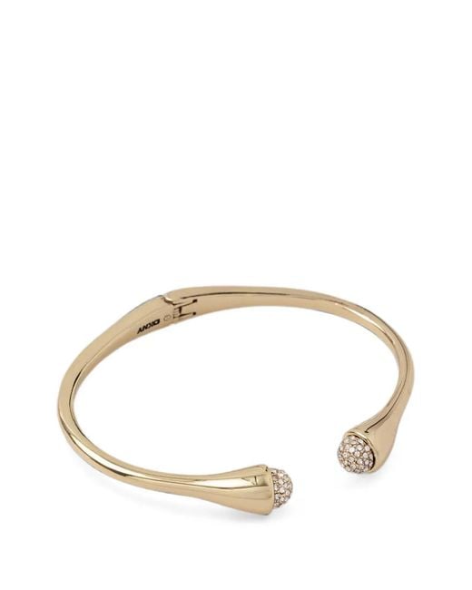 DKNY Metallic Bracelet Torque Serti De Cristaux