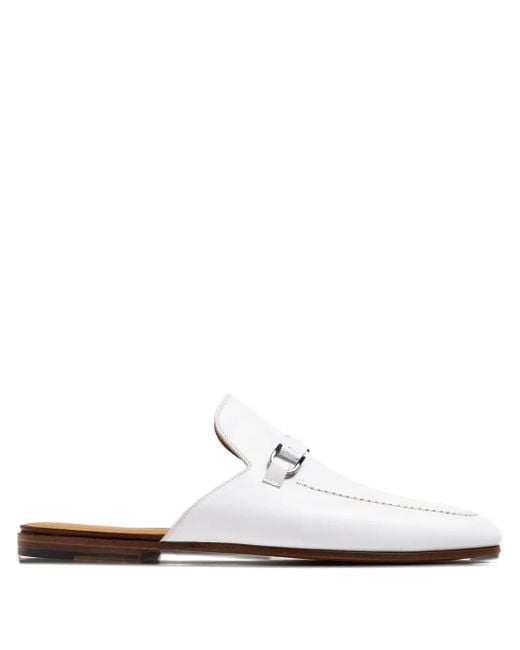 メンズ Magnanni Shoes Strap-detail Leather Mules White