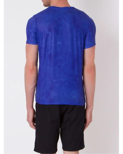 Amir Slama Blue Graphic-Print T-Shirt for men