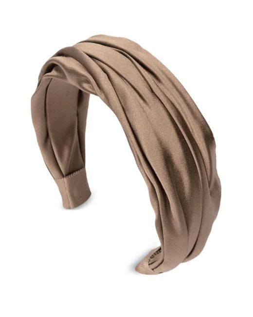 Jennifer Behr Natural Pleated Silk Headband