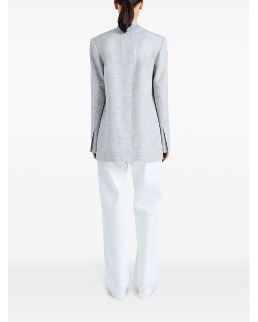 Proenza Schouler Gray Hadley Mélange-Effect Blazer