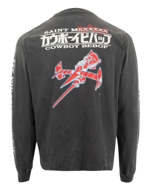 SAINT Mxxxxxx X Cowboy Bebop Easy Come T-Shirt in Gray for Men | Lyst