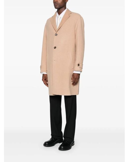 Eleventy Natural Single-Breasted Coat for men