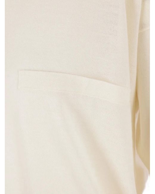 Dusan White Pocket Sweater