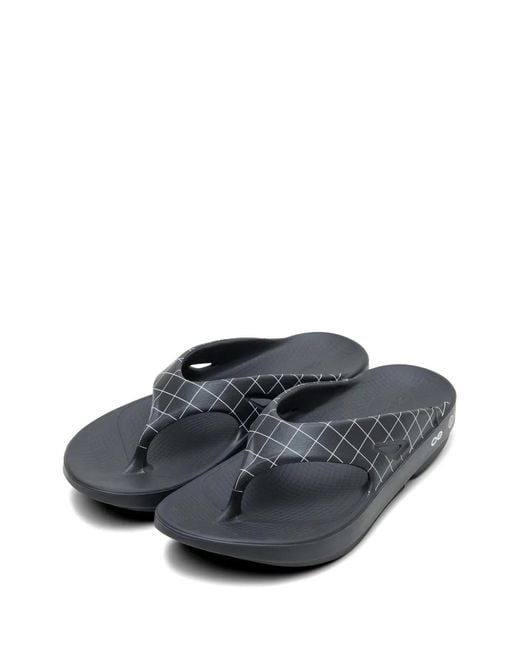Undercover White Grid-Print Sandals for men