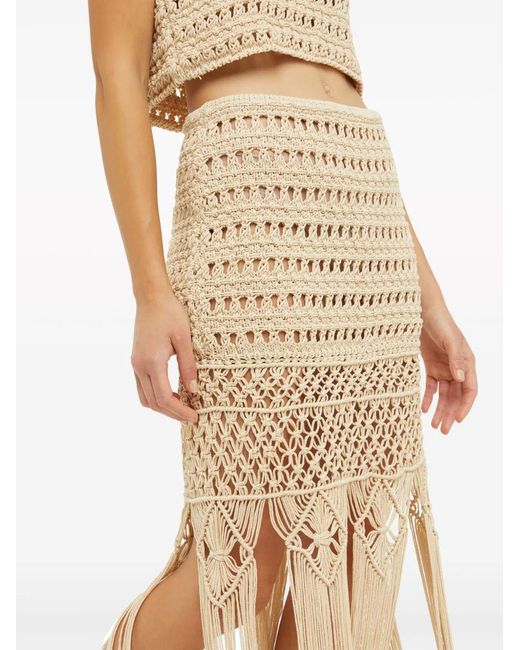 Alanui Natural A Love Letter To India Crochet Skirt