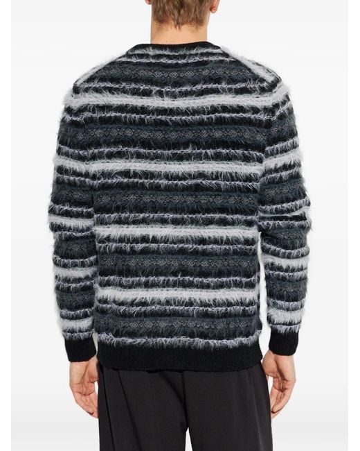 Samsøe & Samsøe Black Safinnley Crew-Neck Striped Sweater for men