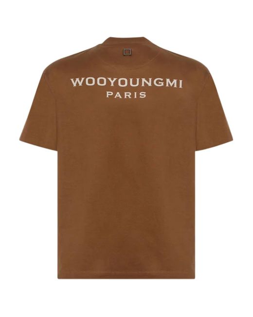 Wooyoungmi Brown Logo-Print T-Shirt for men