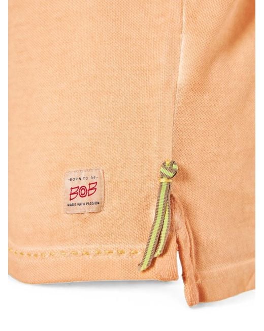 Bob Natural Embroidered Polo Shirt for men