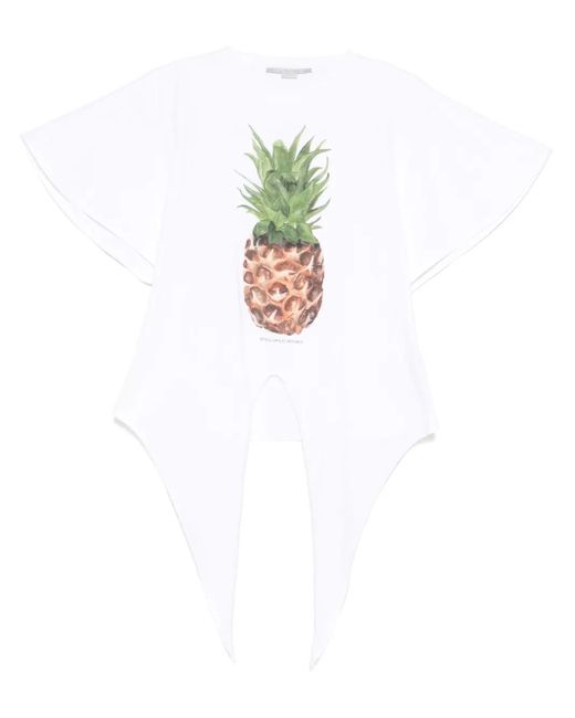 Stella McCartney White Pineapple Cotton T-Shirt