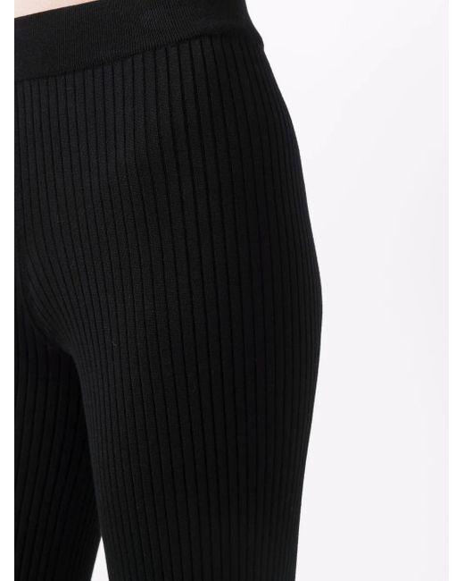 Mrz Blue Ribbed-Knit Trousers