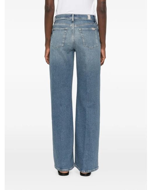 7 For All Mankind Blue Lotta Belt-Loop Pocket Jeans