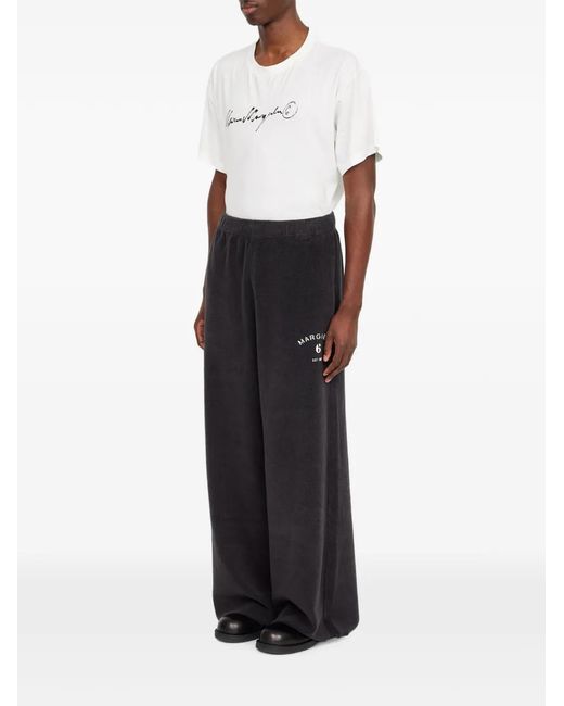 MM6 by Maison Margiela Black Pantalon De Jogging En Coton for men