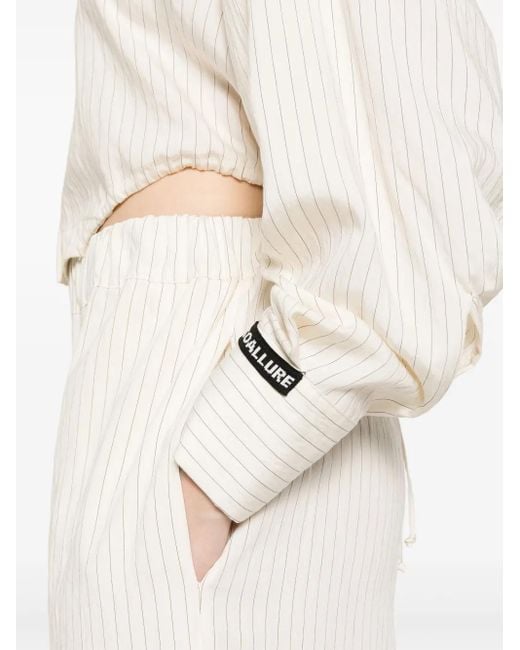 So Allure ストライプ パンツ セット White