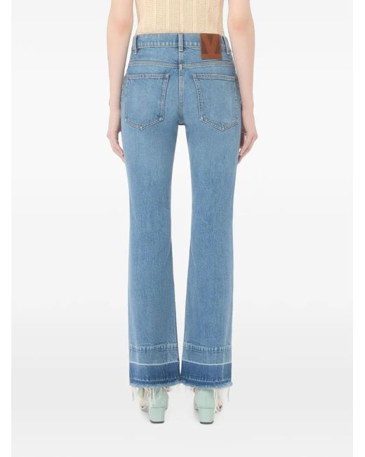 Valentino Garavani Blue Embroidered Jeans
