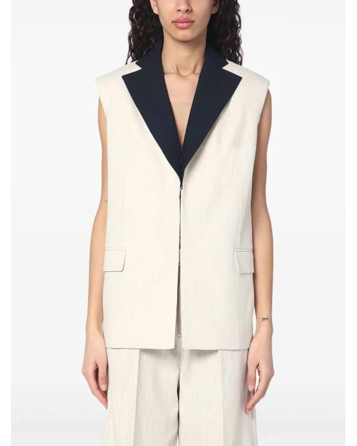 Erika Cavallini Semi Couture White Davide Waistcoat