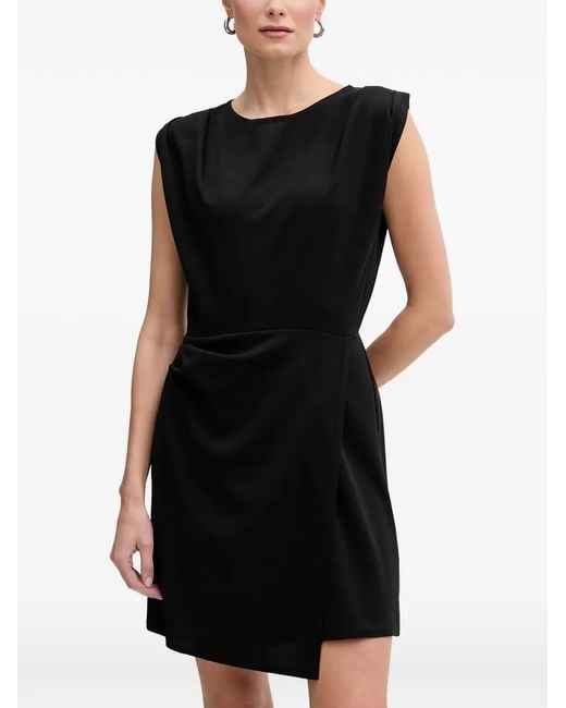 Morgan Black Draped Sleeveless Mini Dress
