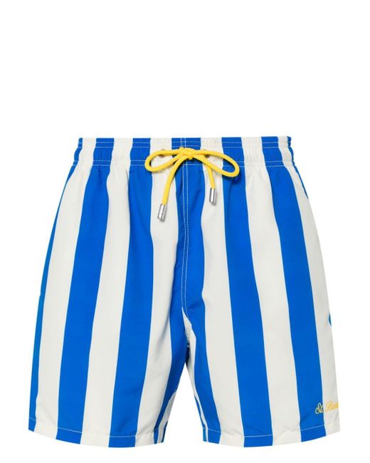 Mc2 Saint Barth Blue Gustavia Striped Swim Shorts for men