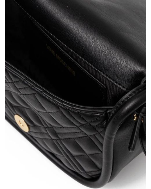 Love Moschino Black Logo-Lettering Crossbody Bag