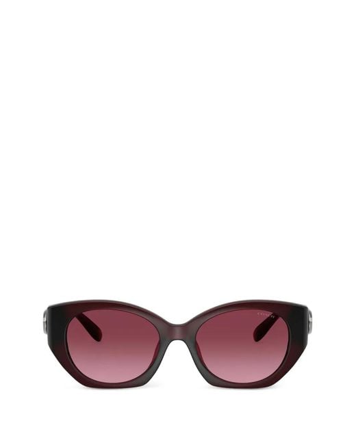COACH Pink Logo-Plaque Cat-Eye Sunglasses
