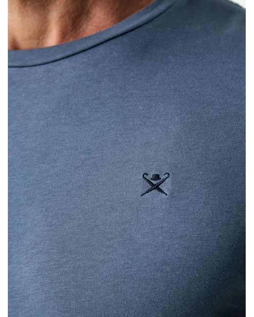 Hackett Blue Logo-Embroidered T-Shirt for men