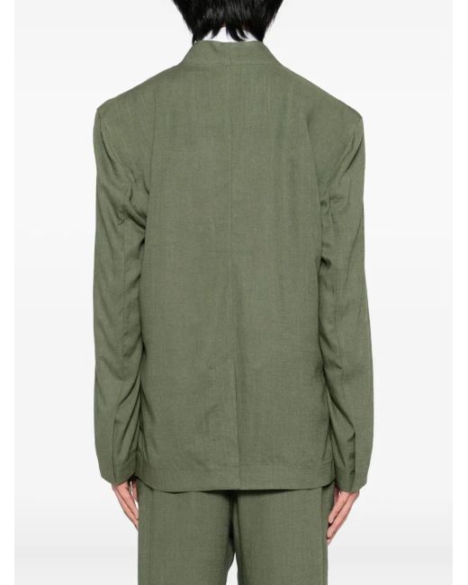 メンズ Tessitura Body Couture シングルジャケット Green