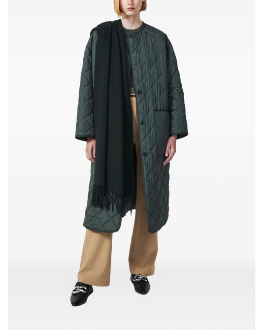 Rodebjer Black Wega Fringed Wool Scarf