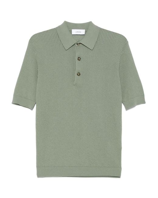 Lardini Poloshirt Met Wafelpatroon in het Green voor heren