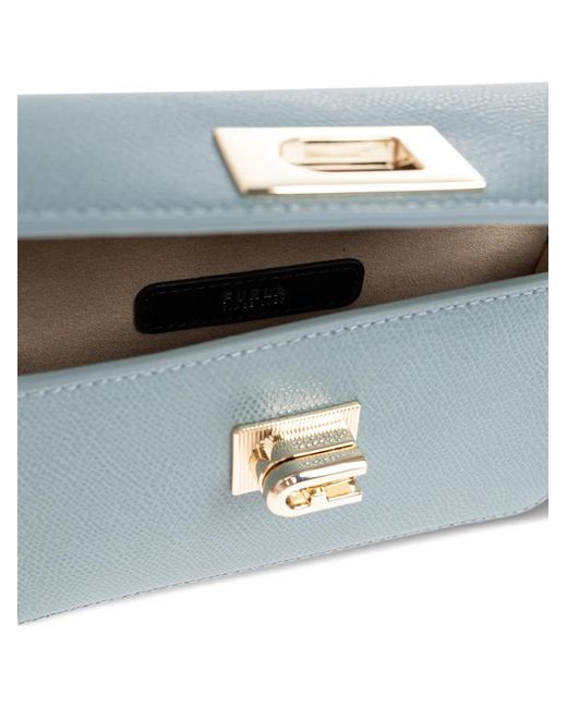 Furla Blue 1927 Mini Leather Cross Body Bag