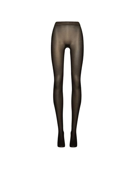 Wolford Brown Twenties Fishnet Tights