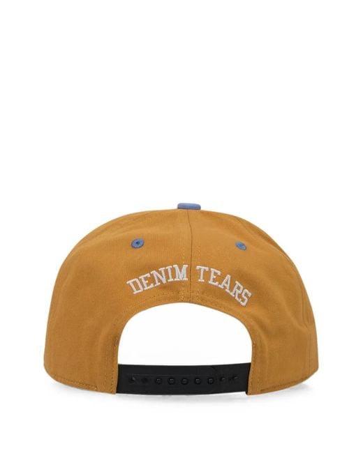DENIM TEARS Orange Srca Embroidered Cap for men
