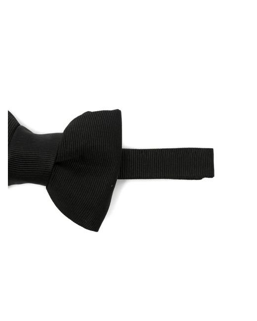 Tom Ford Black Ribbed-Knit Bow Tie for men