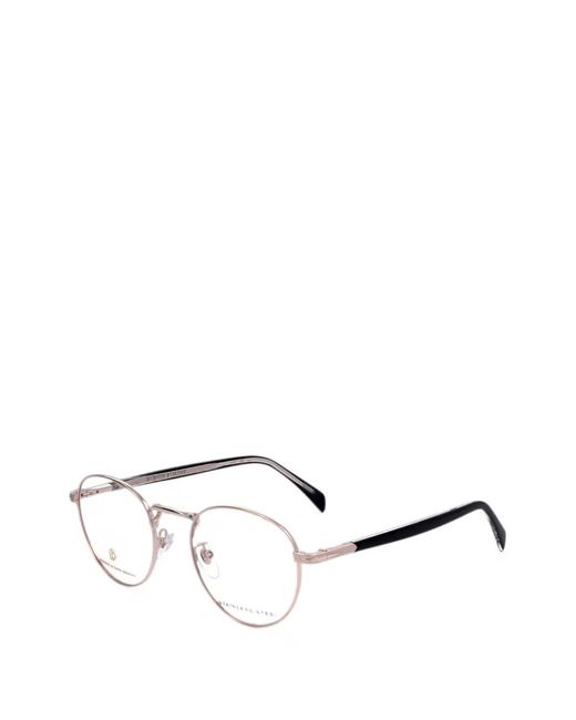 David Beckham White Round-Frame Glasses for men