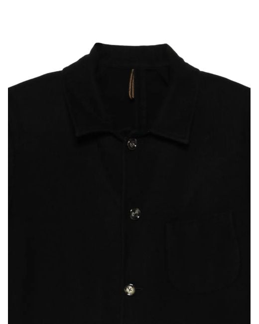 Dell'Oglio Black Button-Down Shirt for men