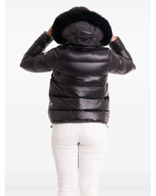 Colmar Black Hooded Puffer Jacket