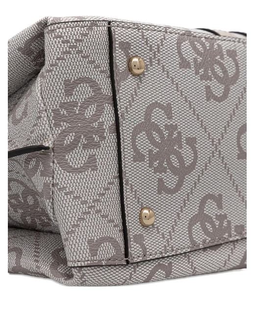 Guess Gray Erenia 4G Monogram Tote Bag