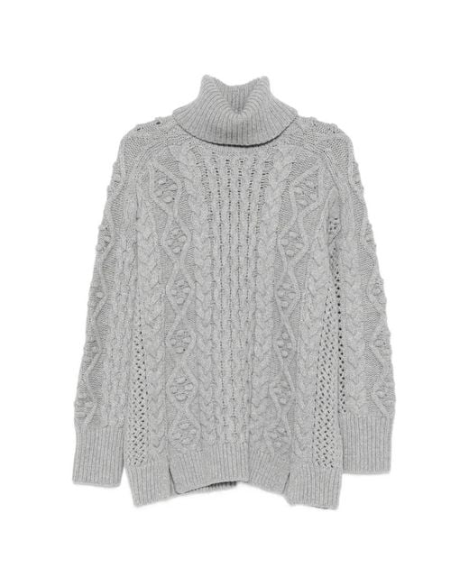 Loulou de Saison Gray Anar Turtleneck Sweater