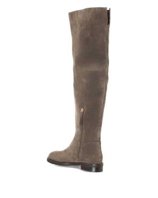 Roberto Festa Brown Suede Side-Zip Boots
