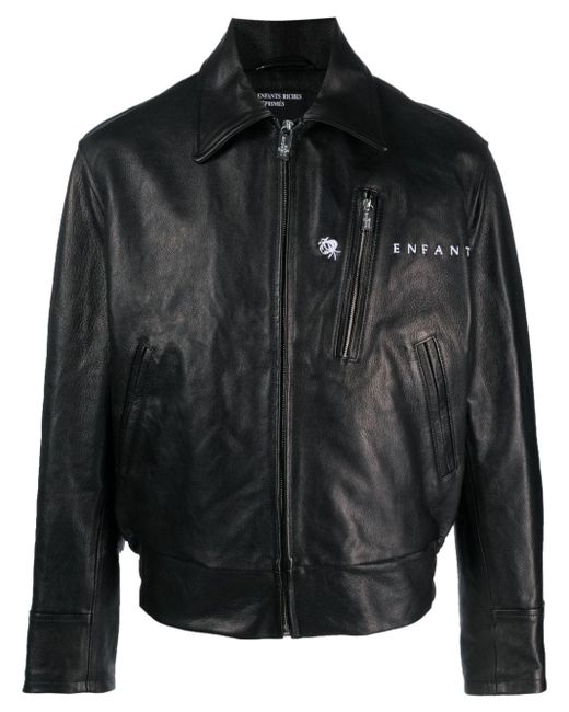 Opium Den Frank leather jacket di Enfants Riches Deprimes in Black da Uomo