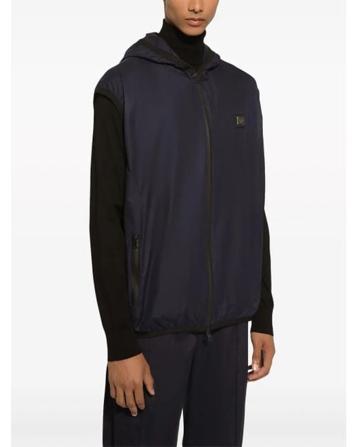 Dolce & Gabbana Blue Sleeveless Jacket for men