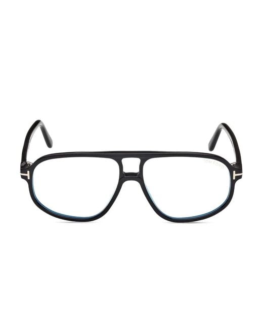Tom Ford Brown Pilot-Frame Glasses